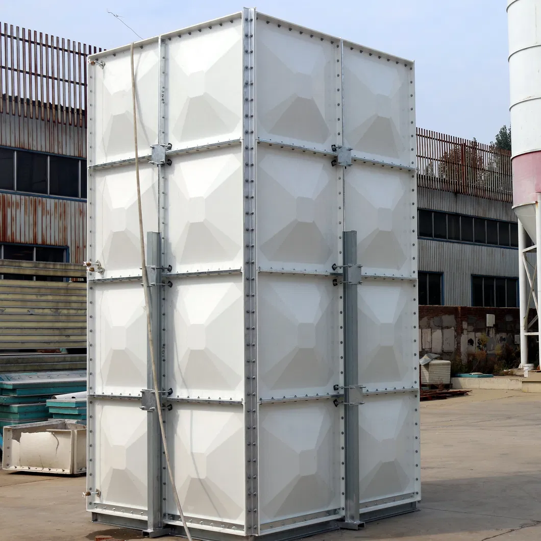 White GRP water tank