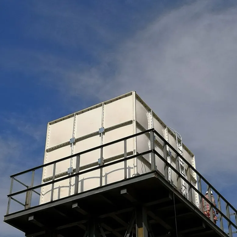 White GRP water tank